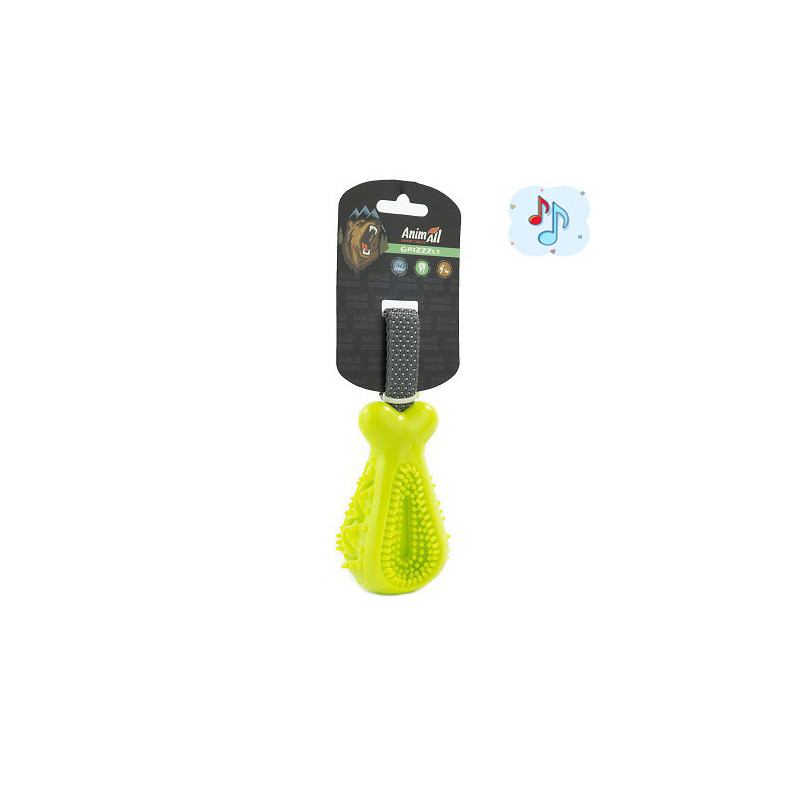 Іграшка AnimAll GrizZzly Куряча ніжка, для собак, 25×7.2×5.8 см, зелена
