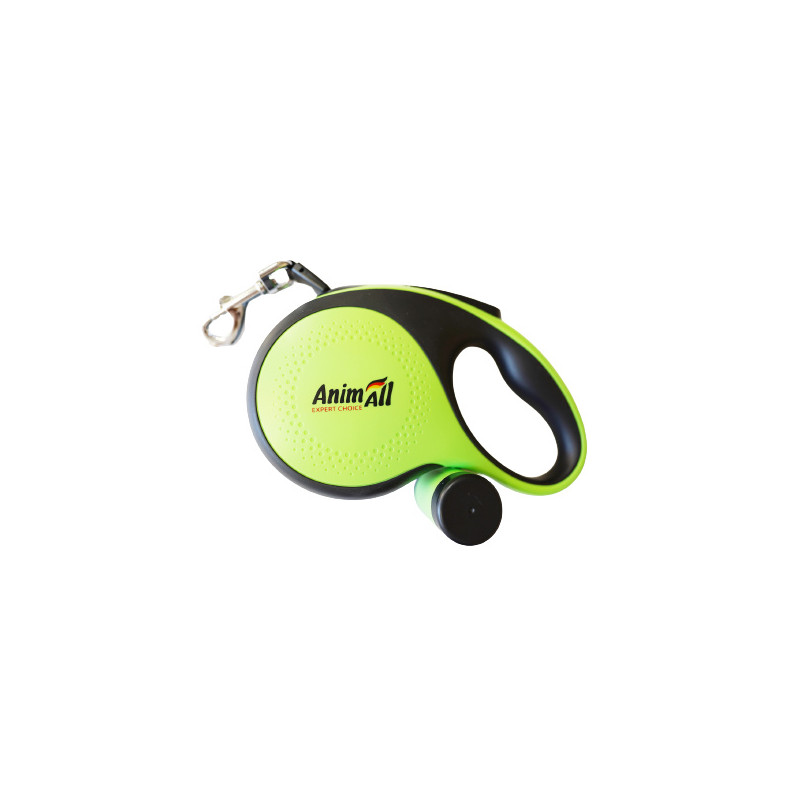 TM AnimAll Рулетка-повідець з диспенсером S до 15 кг/3 метрів, зелена