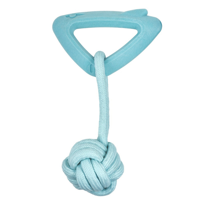 АnimАll GrizZzly Baby Іграшка Акула з канатом, м'ятна, (15,8х10,2х2,8 см)