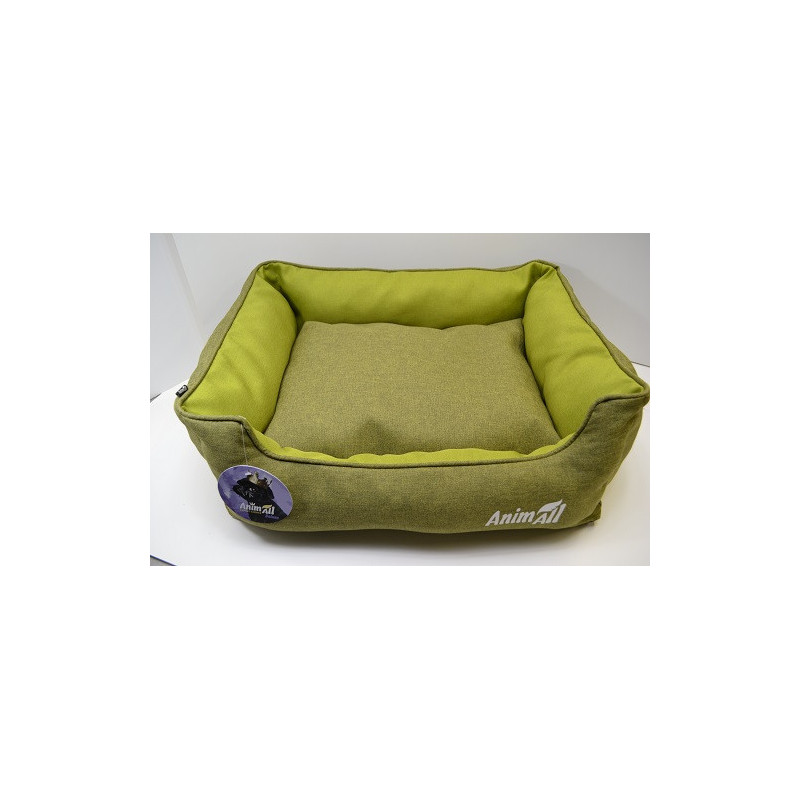 Лежанка AnimAll Anna L Salad для собак і котів, салатова, 65×51×18 см