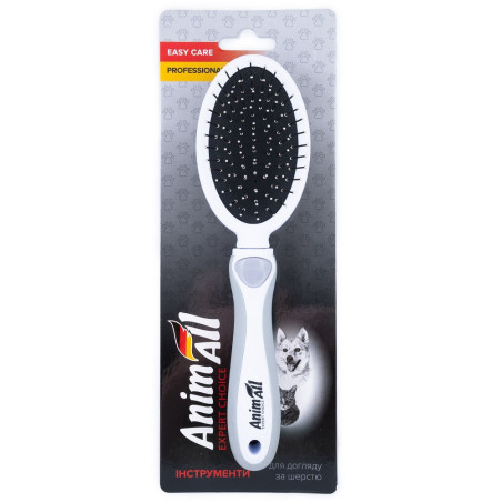 Гребінець-щітка 2 в 1 AnimAll Groom, сіра