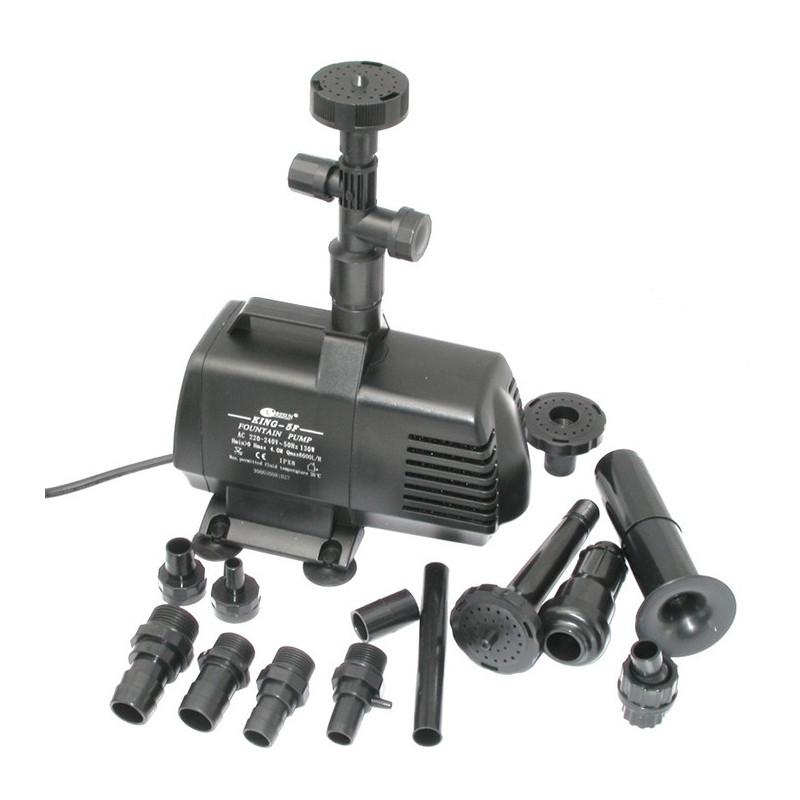 Помпа Resun King-5F фонтанная, 6000 л / ч, 4 м, c насадками