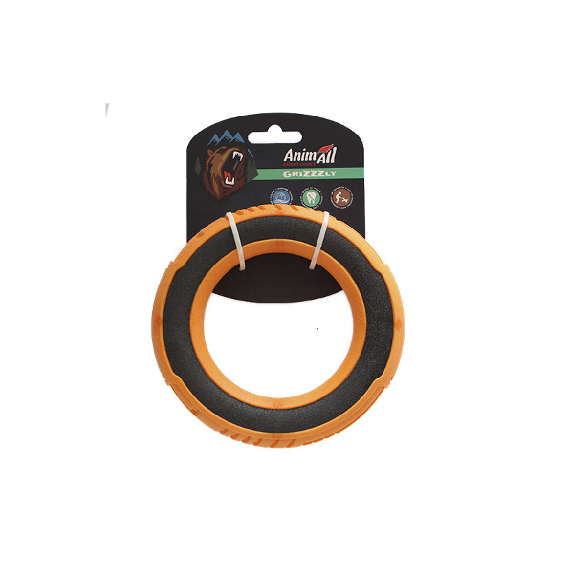 Іграшка AnimAll GrizZzly для собак, супер-кільце, помаранчеве, 15 см