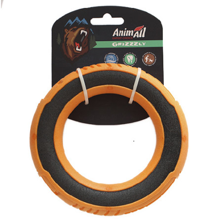 Іграшка AnimAll GrizZzly для собак, супер-кільце, помаранчеве, 15 см