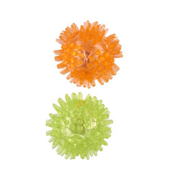 AnimAll CrazZzy Іграшка колючі м'ячики для котів, d-50 мм, колір помаранчевий/зелений