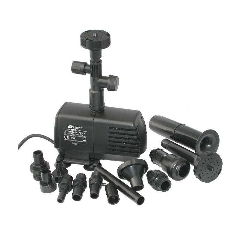 Помпа Resun King-3F фонтанная, 2400 л / ч, 2.4 м, c насадками