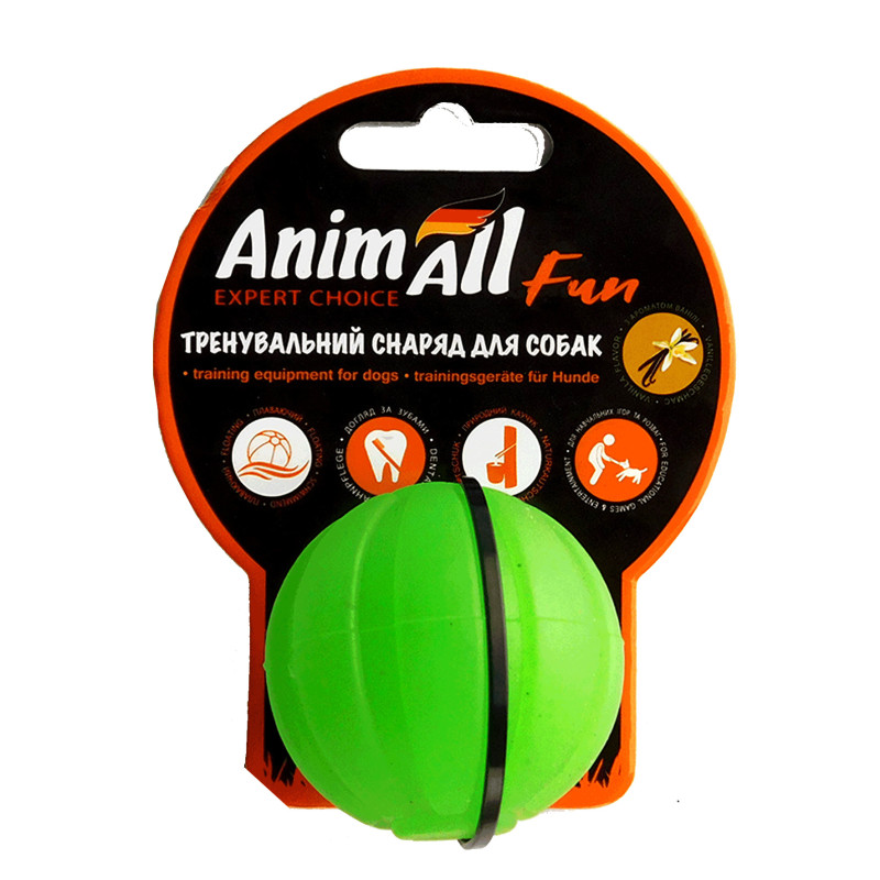 Іграшка AnimAll Fun тренувальний м'яч для собак, 5 см, зелена