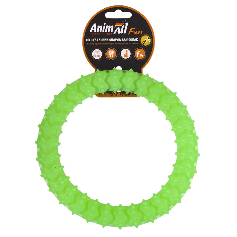 Іграшка AnimAll Fun кільце з шипами, зелене, 20 см