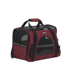 Сумка-переноска AnimAll м'яка для собак та котів, бордо, 48х25х33 см