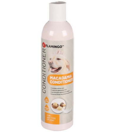Flamingo 1030876 Кондиціонер з олією Макадамія для всіх типів шерсті для собак, 300мл