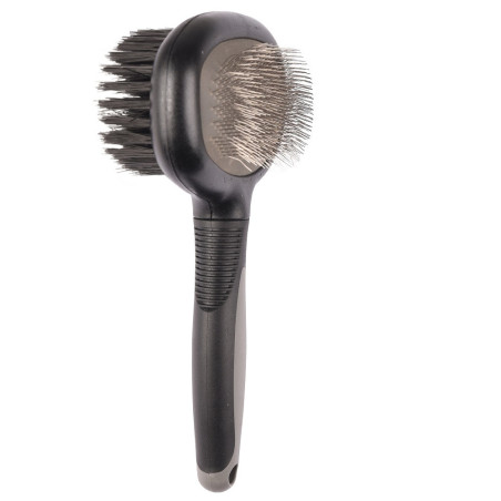 Flamingo 517729 Двостороння щітка-пуходерка COMFORT 2в1 для собак, L|19Х11,3см