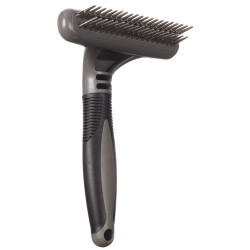 Фламінго 517720 Граблі двухрядові для вичісування підшорстку з круглими зубчиками для собак, зубів 19/20шт|17,5х11,5см, 