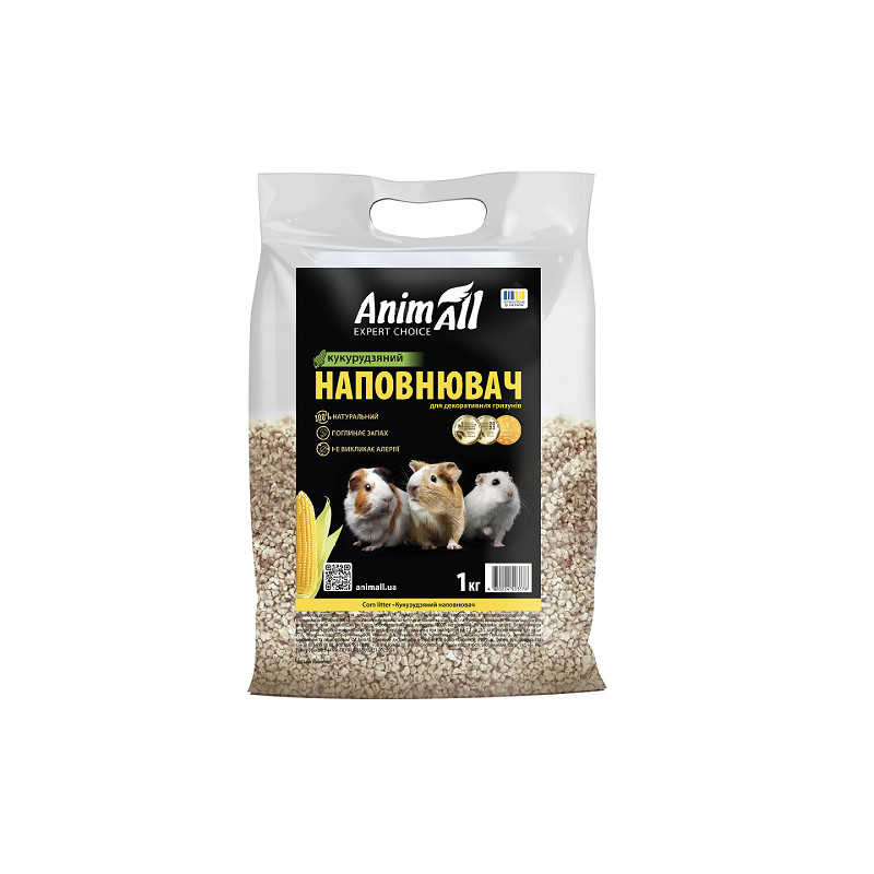 AnimAll Кукурудзяна підстилка для гризунів, 1 кг