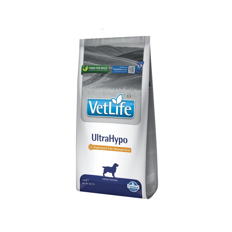 Сухий лікувальний корм для собак Farmina Vet Life ULTRAHYPO дієт. харчування, для зменшення непереносимості інгредієнтів та пожи