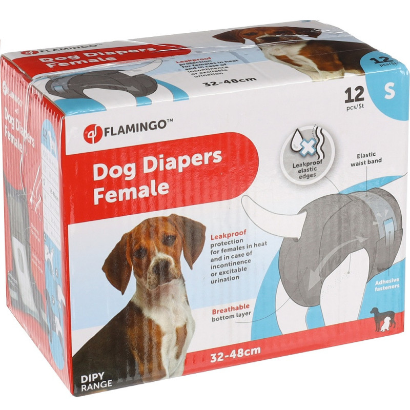 Flamingo 510585 Підгузки для собак жіночої статі, S