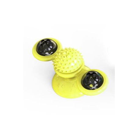 ТМ АnimAll Інтерактивна іграшка для котів на присосці "CrazZzy Cat", жовта