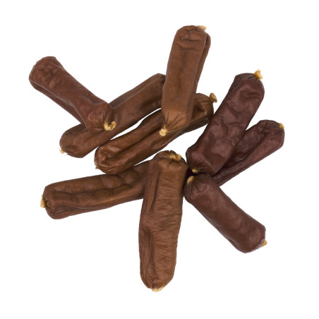 Ласощі Flamingo сосиски з м’ясом качки для собак 75 г