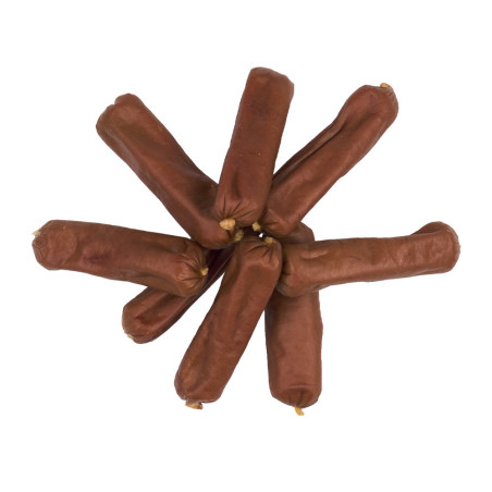 Ласощі Flamingo сосиски з м’ясом лосося для собак 75 г