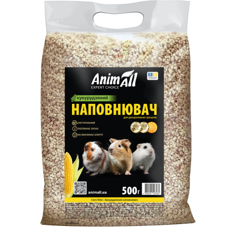 AnimAll Кукурудзяна підстилка для гризунів, 500 г