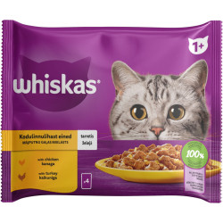 Whiskas паучі для кішок - курка, індичка в желе 4х85 г