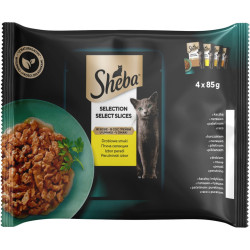 Sheba Корм для кішок асорті з м'яса птиці в соусі 4х85 г