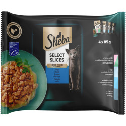 Корм для кішок Sheba рибне асорті в соусі 4х85 г