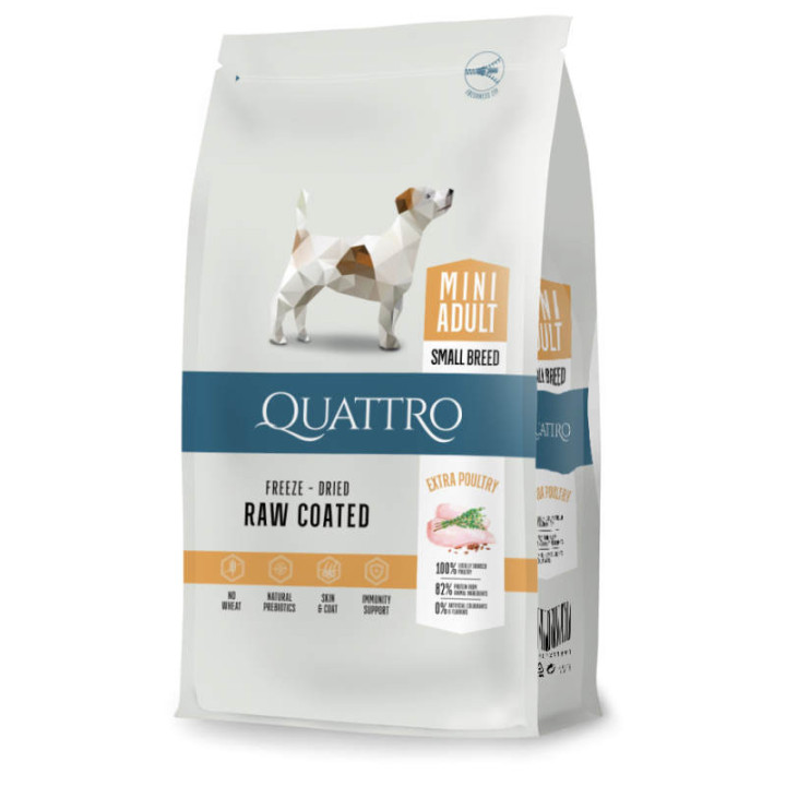 Quattro Adult Mini Корм для дорослих собак дрібних порід з куркою 1.5 кг