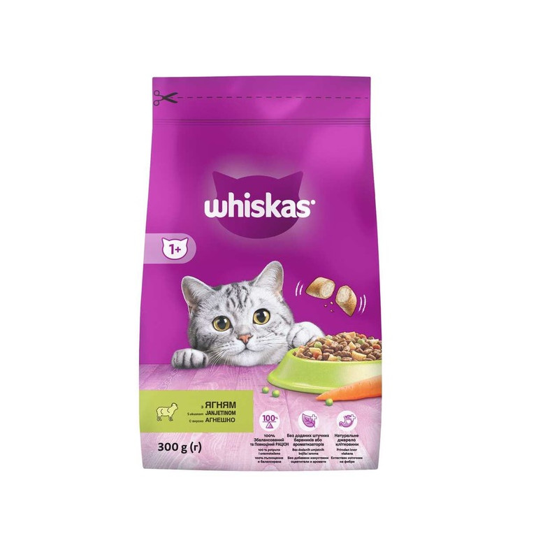 Whiskas Сухий корм для котів з ягням 300 г