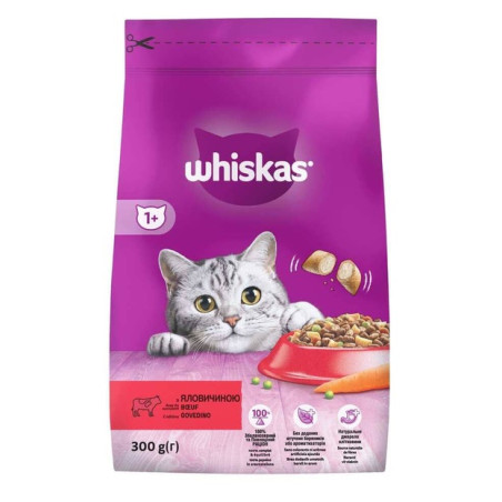 Whiskas Сухий корм для котів з яловичиною 300 г