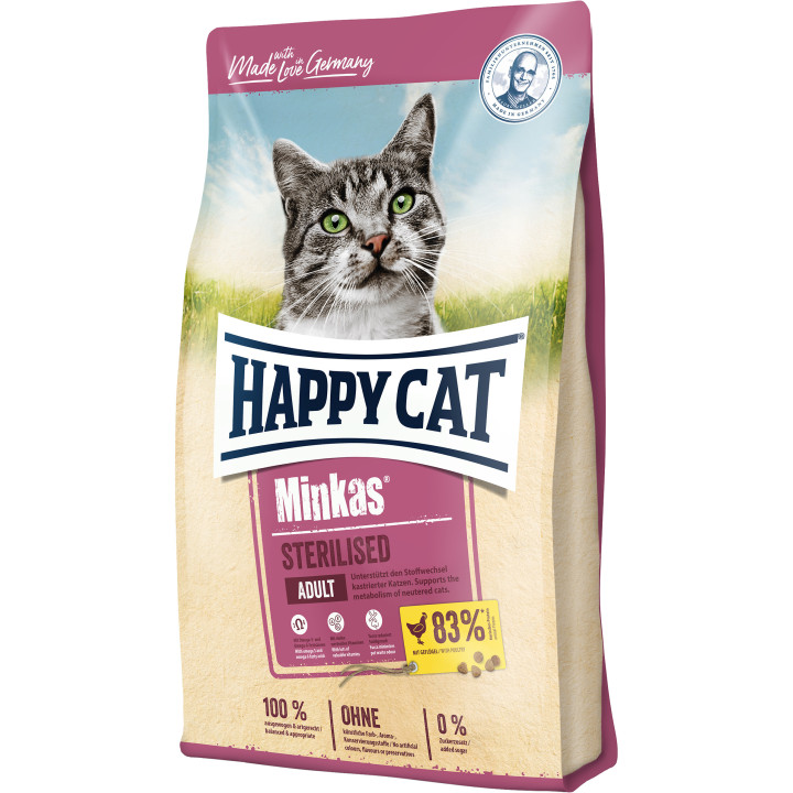 Happy Cat Minkas Sterilised - повноцінний корм для стерилізованих котів