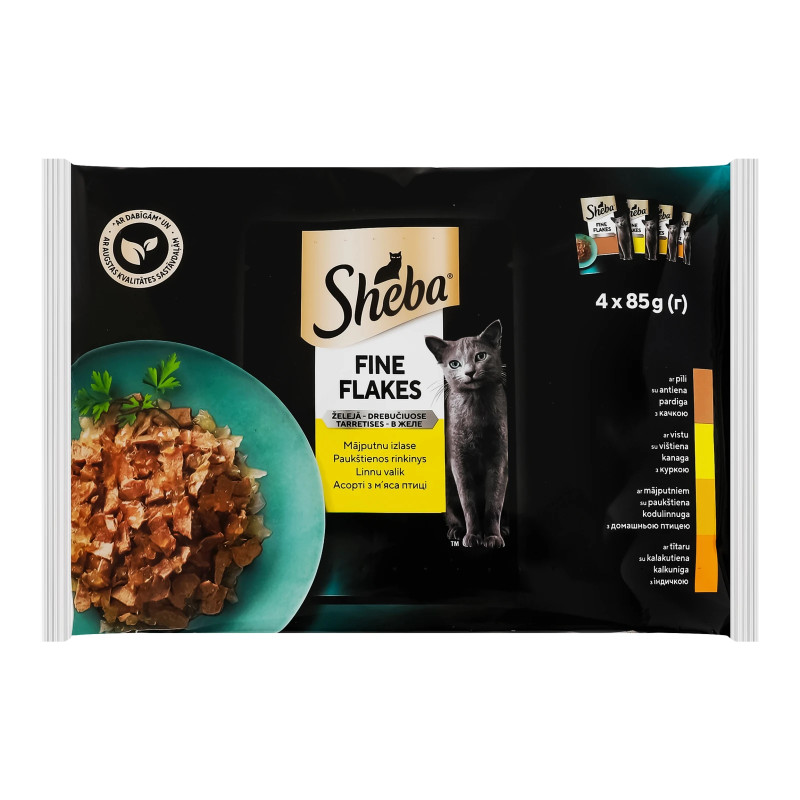 Sheba птиця асорті в желе Мультипак 4х85 г - Корм для кішок