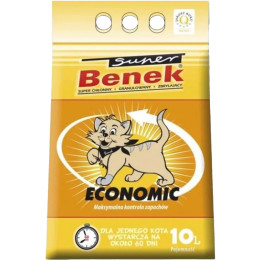 Гігієнічний наповнювач для котячих туалетів Super Benek Economic 10 л