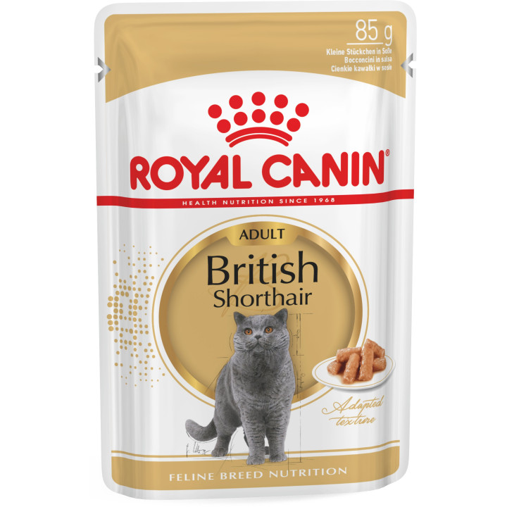 Royal Canin British Shorthair Adult: корм для британської короткошерстої  паучі 0,085 кг
