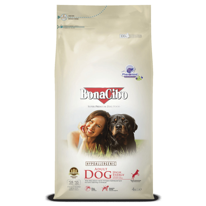 Adult Dog High Energy Chicken And Rice With Anchovy 4 кг