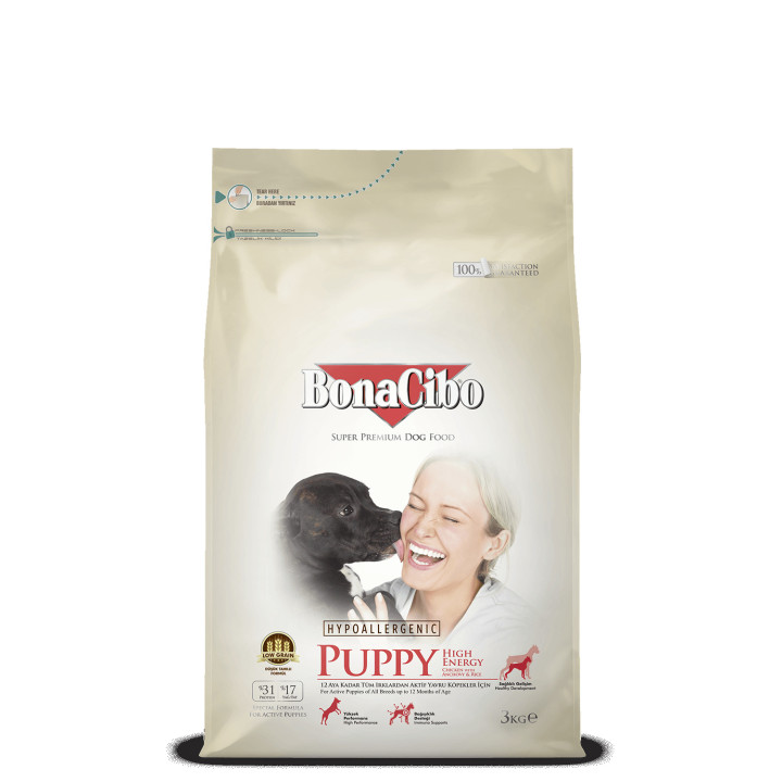 Puppy High Energy Chicken And Rice With Anchovy 3 кг