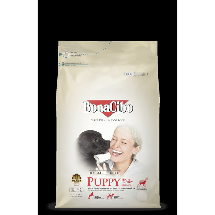 Puppy High Energy Chicken And Rice With Anchovy 15 кг