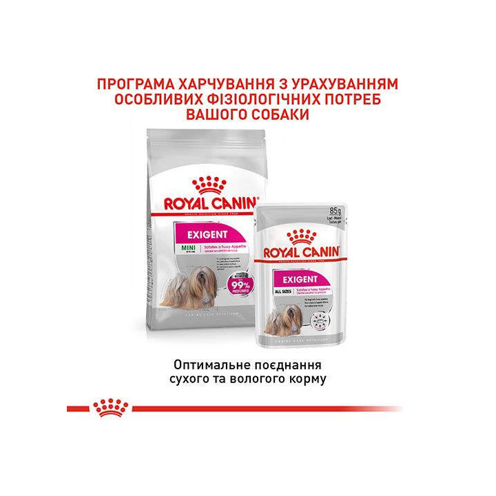 Купити Royal Canin Mini Exigent - Повнораціонний Сухий Корм для Вибагливих Собак до 10 кг