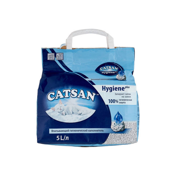 Catsan Hygiene plus 5 л | Поглинаючий наповнювач для кішок та котів