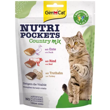 GimCat Nutri Pockets Кантрі мікс вітамінні ласощі для котів 150 г