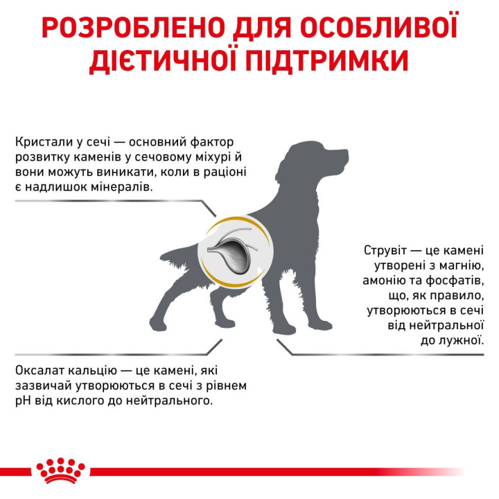 Urinary Canine Сухий Корм Для Лікування Сечокам'яної Хвороби У Собак 2 кг
