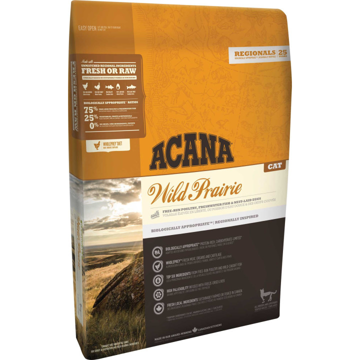 Acana Wild Prairie Cat Для Котів Всіх Порід Та Всіх Стадій Життя З Курчам Та Індичкою 1,8 кг