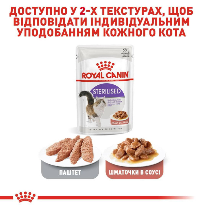 Купити вологий корм 12 шт Royal Canin Sterilised Gravy для стерилізованих котів