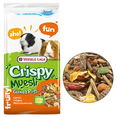 Versele-Laga Crispy Muesli Cavia - корм для морських свинок, зернова суміш з вітаміном C 1 кг