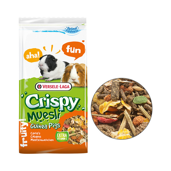 Versele-Laga Crispy Muesli Cavia - корм для морських свинок, зернова суміш з вітаміном C 1 кг