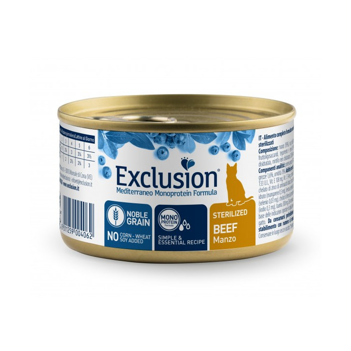 Exclusion Sterilized Beef Корм Для Стерилізованих Котів З Яловичиною 85 Г
