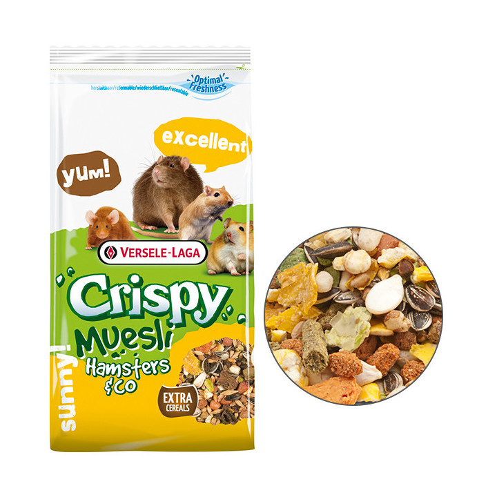Versele-Laga Crispy Muesli Hamster - Корм для хом'яків, щурів, мишей, піщанок 1 кг