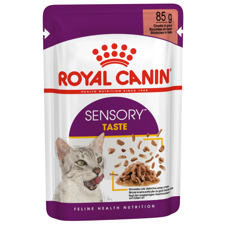Royal Canin Sensory Taste Chunks In Gravy 0.085 кг | Вологий корм в соусі для котів вибагливих до смаку