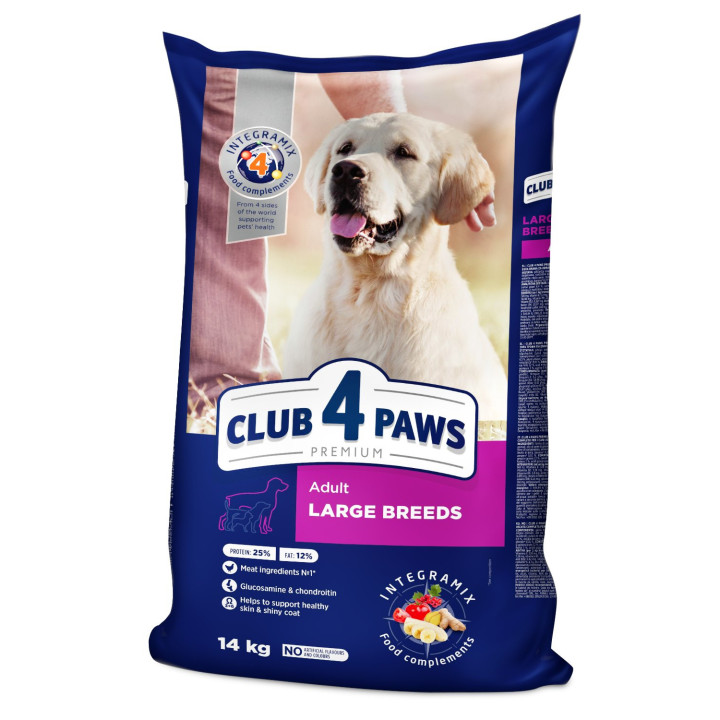 CLUB 4 PAWS Преміум Корм для собак великих порід 14 кг