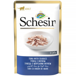 Tuna Seabass Вологий Корм Для Котів Шезір Тунець З Морським Окунем В Желе Пауч 85 Г