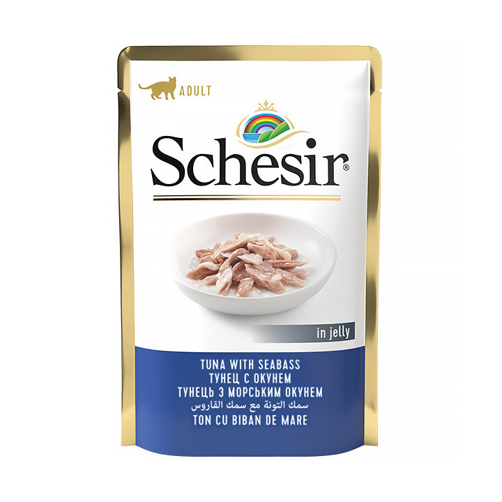 Tuna Seabass Вологий Корм Для Котів Шезір Тунець З Морським Окунем В Желе Пауч 85 Г